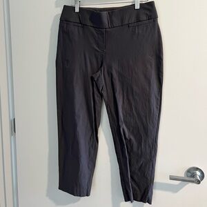 Apt 9 Women’s pull on pants, Size 10, 31.5” long, 22 3/4” inseam. Dark gray.